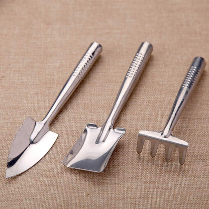 Kids Gardening Tools Set - Stainless Steel Shovel, Rake, Fork & Trowel - image 6