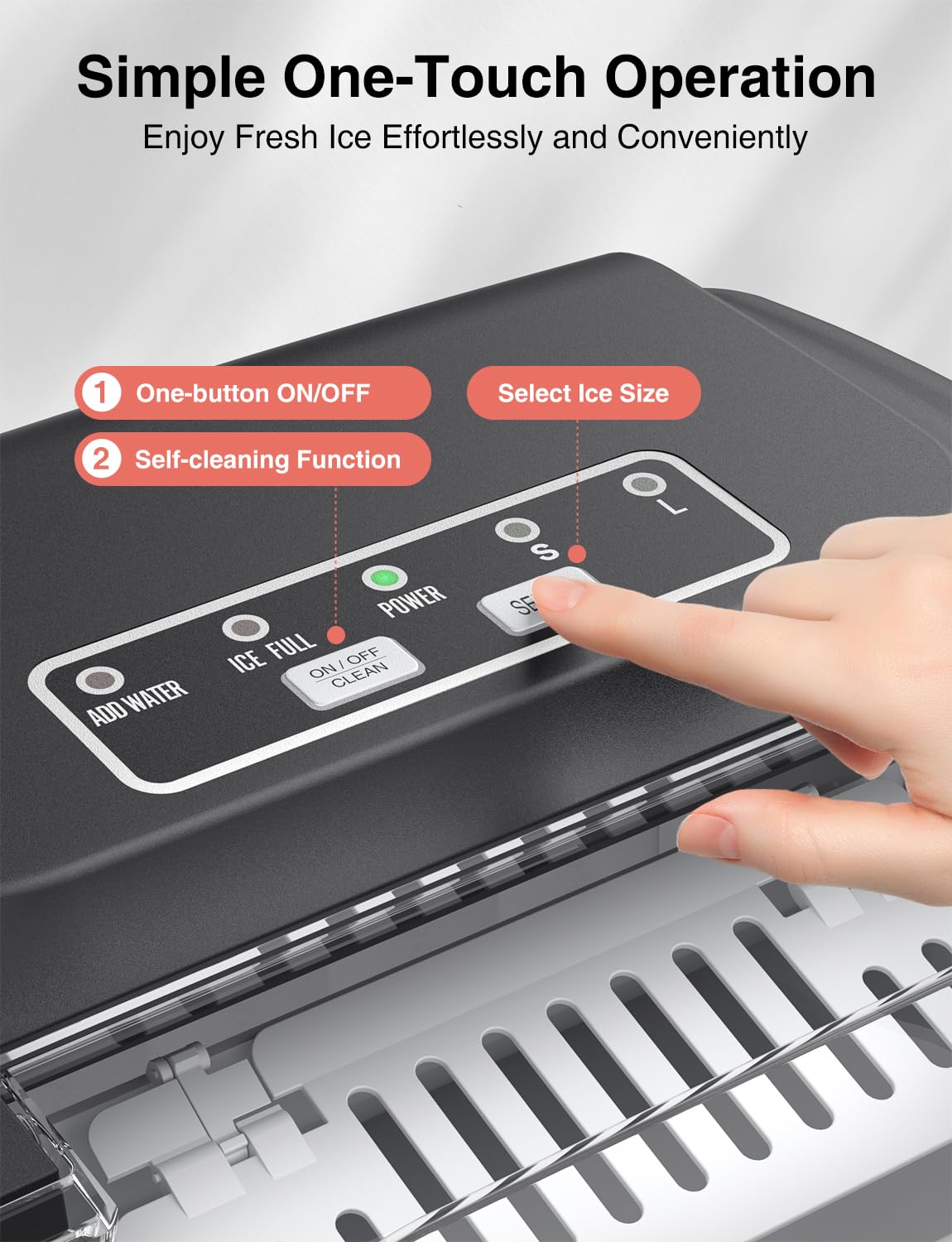 Portable Ice Maker 12kg/24h - Self-Cleaning Countertop Machine - product image 3