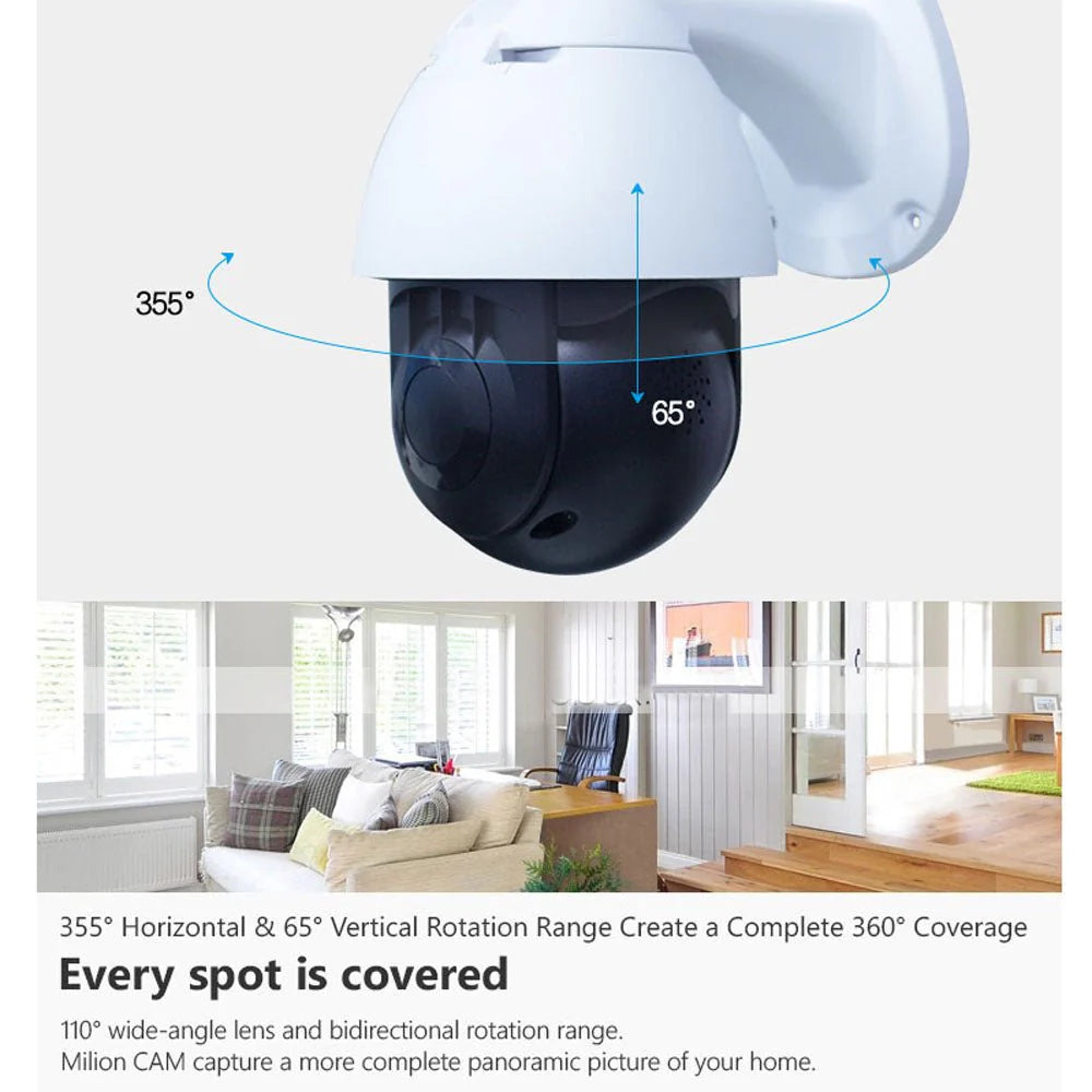 NIP-19HS PTZ Security Camera | 1080P | Ethernet | IR Night Vision | Two-Way Audio