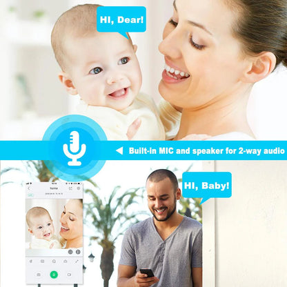 SVP720 Dual Lens Wi-Fi Security Camera, 2MP 1080P Panoramic Indoor Camera