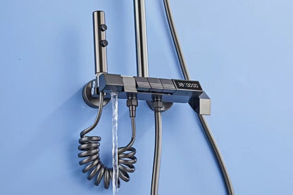 Luxury Thermostatic Shower Set Gun Grey - Rainfall Shower System - product image 3