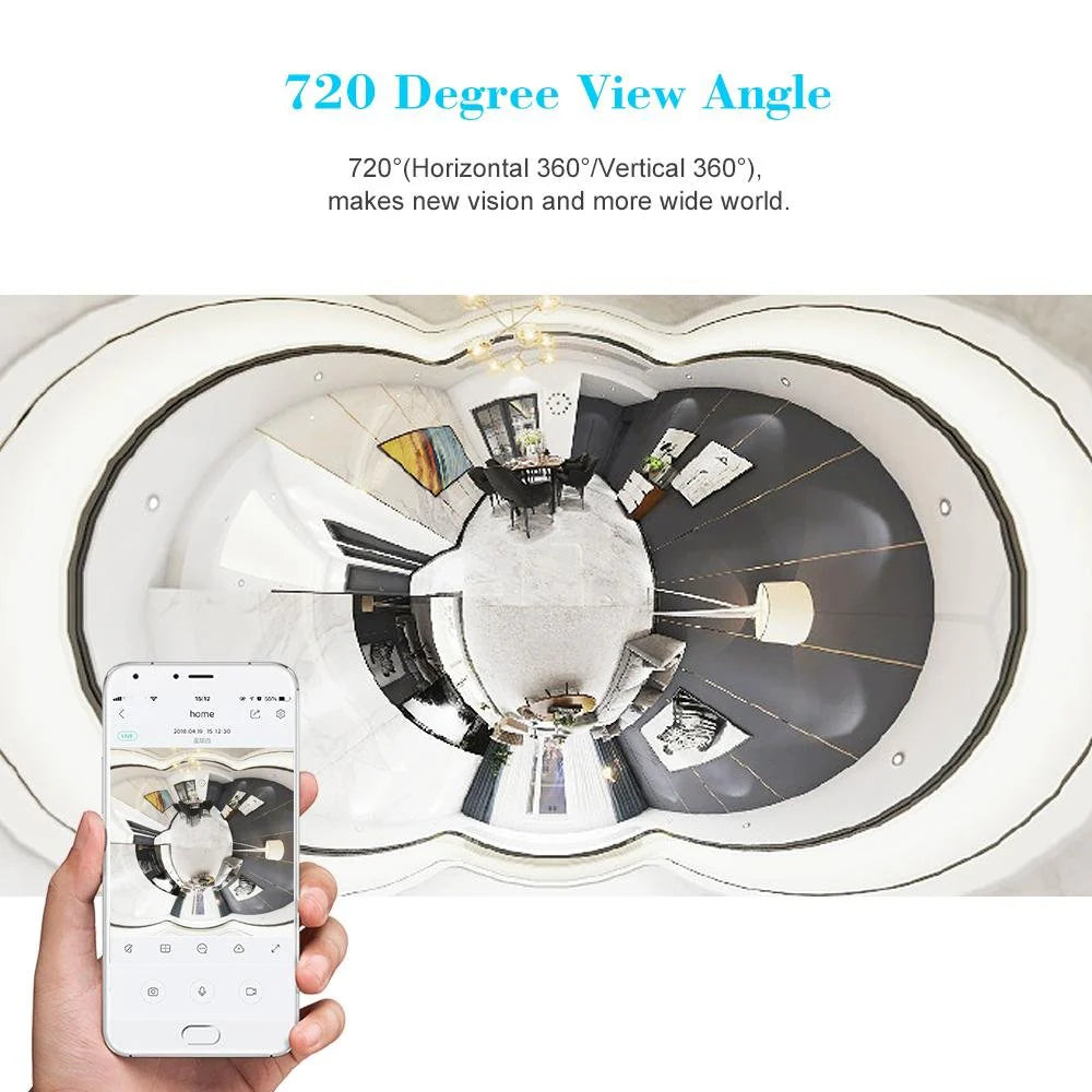 SVP720 Dual Lens Wi-Fi Security Camera, 2MP 1080P Panoramic Indoor Camera