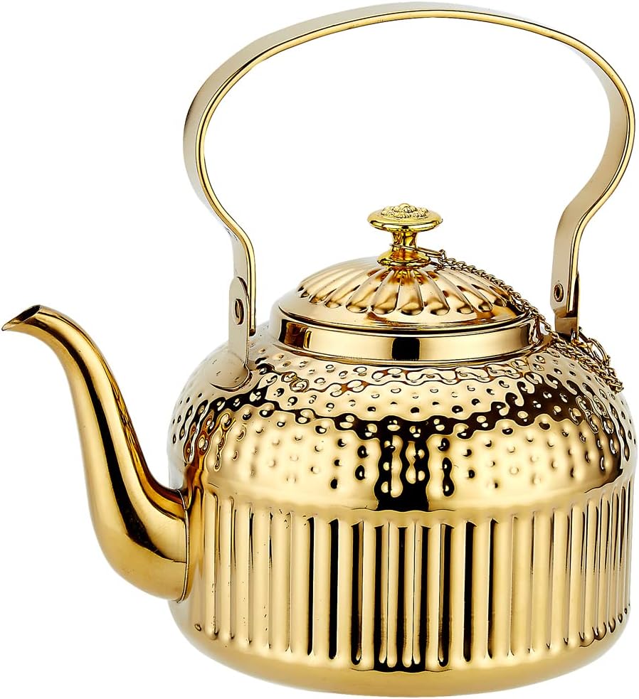 Antique Stainless Steel Teapot with Infuser