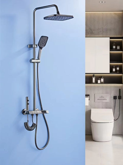 Luxury Thermostatic Shower Set Gun Grey - Rainfall Shower System - product image 5