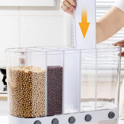 TAZEET 5-Grid Wall-Mounted Grain Dispenser 10kg - product image 5