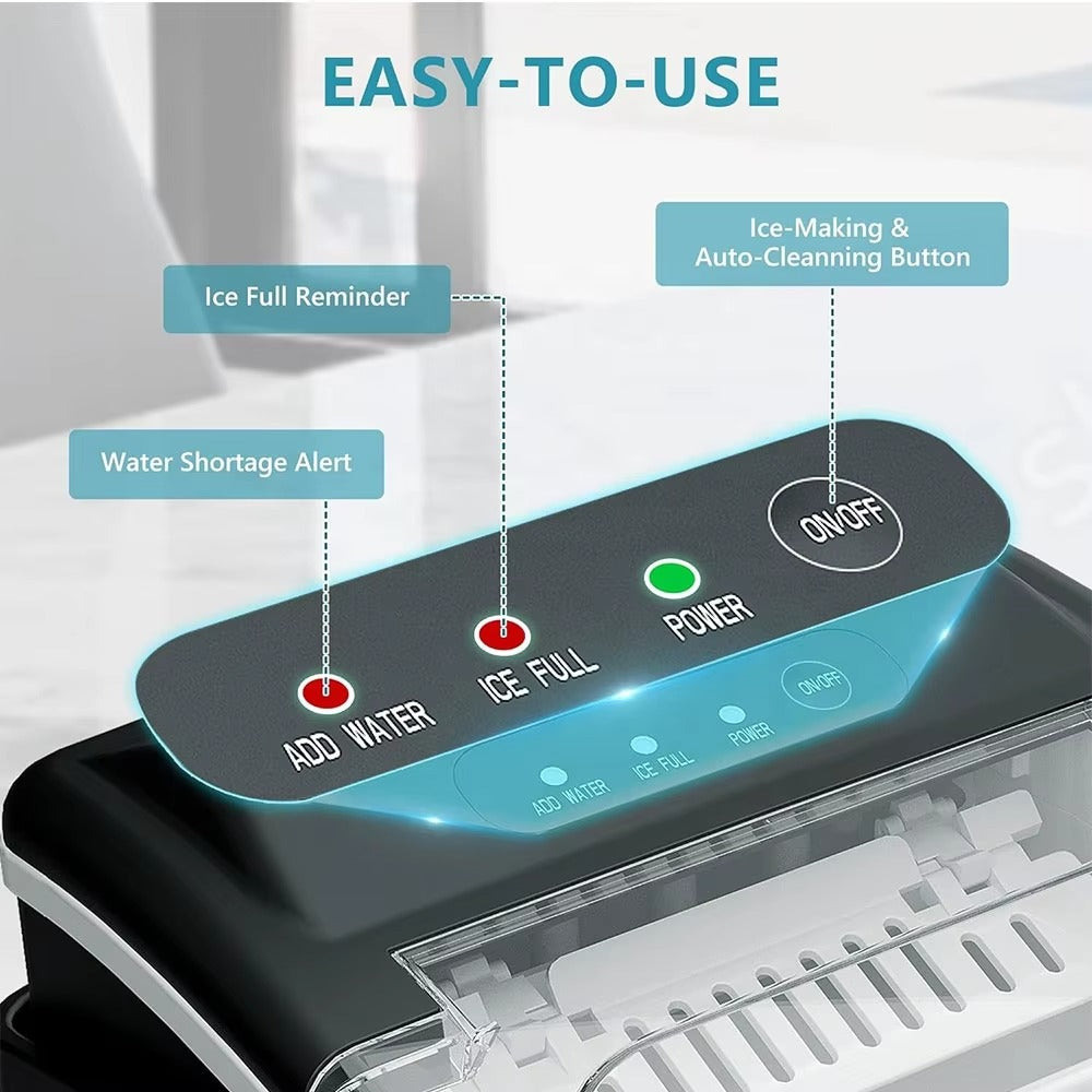 Portable Ice Maker 12kg/24h - Self-Cleaning Countertop Machine - product image 6