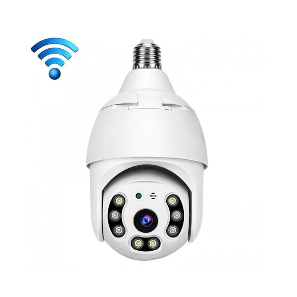 Y28 PTZ Bulb-Socket Wi-Fi Security Camera | 2MP | 1080P | IR Night Vision | Two-Way Audio