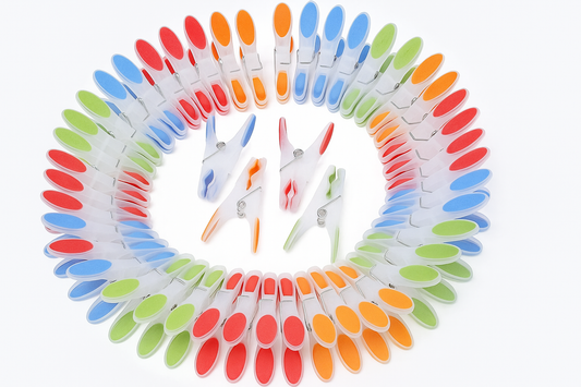 48-Piece Heavy-Duty Clothes Pegs - Extra-Large Windproof Laundry Clips with Non-Slip Grip