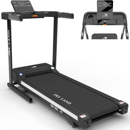 Sky Land Foldable Home Treadmill with Bluetooth - 2.0HP, 1-16 km/h, 3-Level Manual Incline