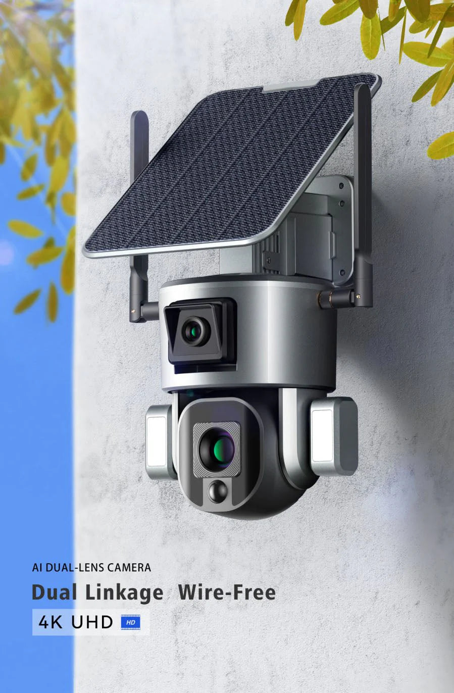 D5 Solar Dual-Lens Security Camera 4K - product image 7