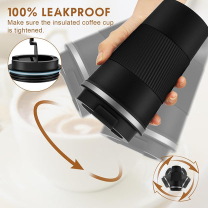 380ml Vacuum Insulated Stainless Steel Coffee Cup – Hot & Cold Travel Mug with Flip Lid - image 9