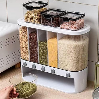 TAZEET 5-Grid Wall-Mounted Grain Dispenser 10kg - product image 2