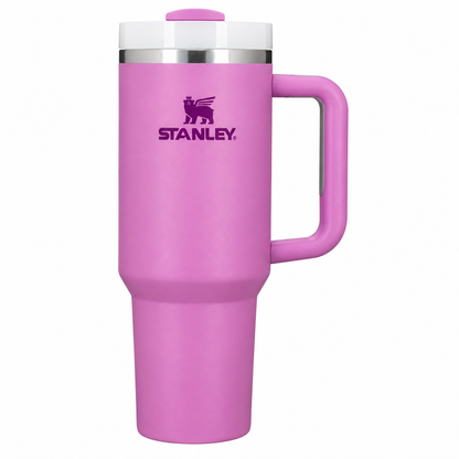 Stanley Quencher H2.0 tumbler in lilac, stainless steel with handle and straw