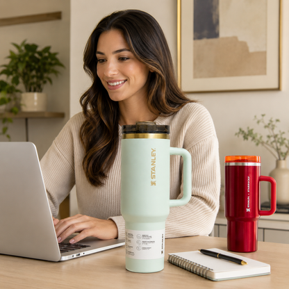 Stanley Quencher H2.0 FlowState tumbler 40 oz design range, 1.18 litre stainless steel tumbler