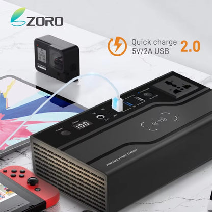 Tazeet FAC-200X Portable Power Station | 200W Power Bank with Wireless Charging | Emergency & Outdoor Use