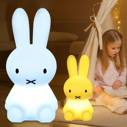 Rabbit Mood Light LED Desk Lamp Cute Cartoon Children's Gift Bedroom Bedside Light Living Room Floor Light - Tazeet.com