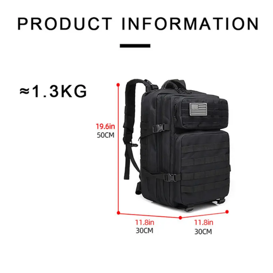 TAZEET 40L Military Tactical Backpack – Waterproof 3 Day Assault Pack with MOLLE System, Survival Bug Out Bag for Hiking, Camping, Hunting & Travel