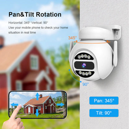 SH047 PTZ Wireless Camera | 4MP 2K Resolution, IR Night Vision, Human Tracking, Two-Way Audio, IP66 Waterproof - Tazeet.com