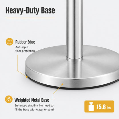 Retractable Queue Barrier Stanchion – 2M Black Belt Crowd Control Post