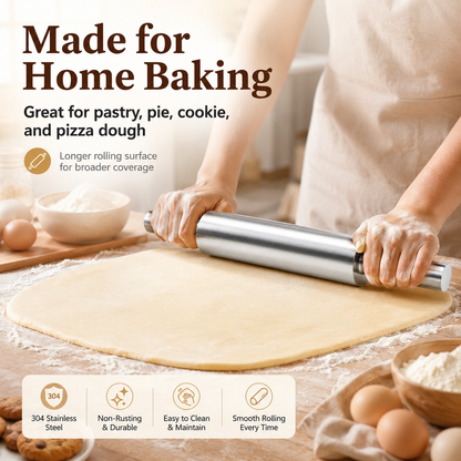 17-Inch Stainless Steel Rolling Pin - product image 3