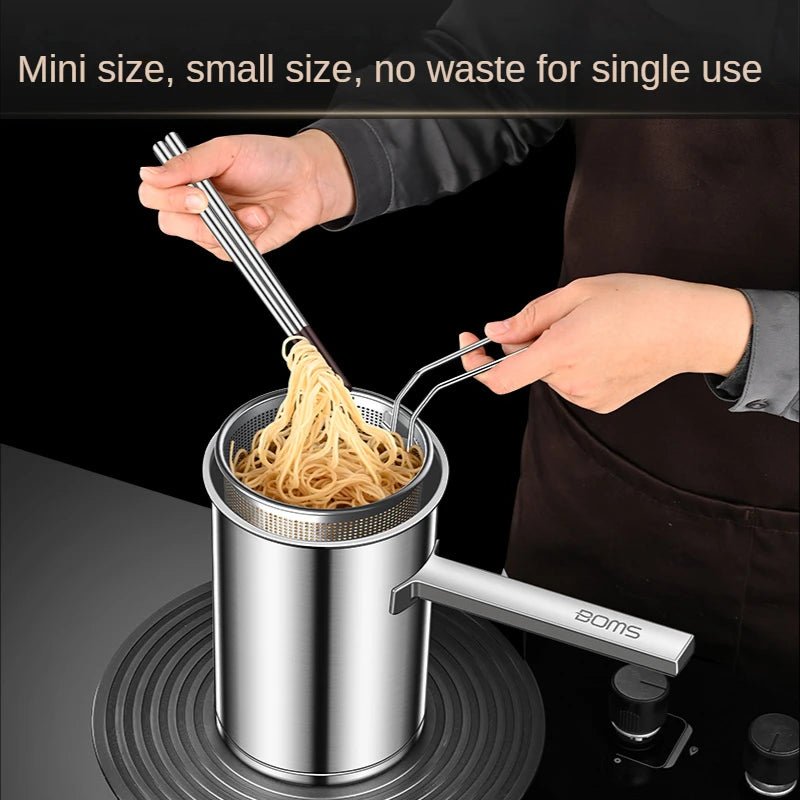 Stainless Steel Multifunction Pot With Lid Deep Fryer With Basket strainer French Fries Soup Noodle Induction Cooker Gas Kitchen - Tazeet.com