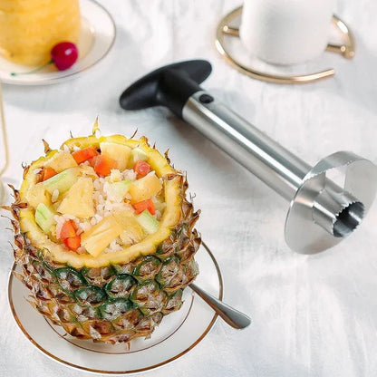 Stainless Steel Pineapple Silcer Peeler Fruit Corer Slicer Ananas Peeler Cutter Fruit Spiral Cutter Kitchen Tools Accessories - Tazeet.com