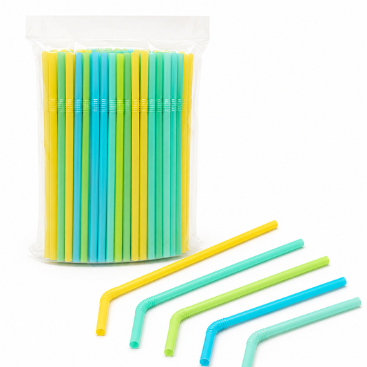Flexible Drinking Straws - Pack of 100