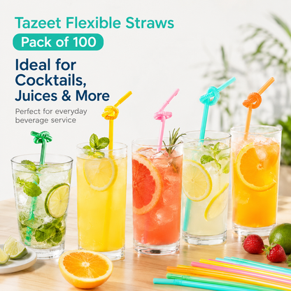 Flexible Drinking Straws Pack of 100 - product image 7