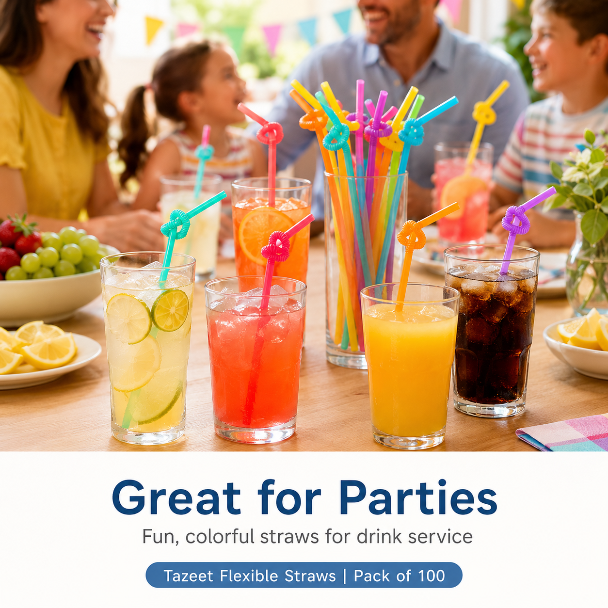 Flexible Drinking Straws Pack of 100 - product image 6