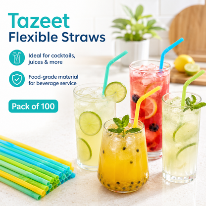 Flexible Drinking Straws Pack of 100 - product image 2