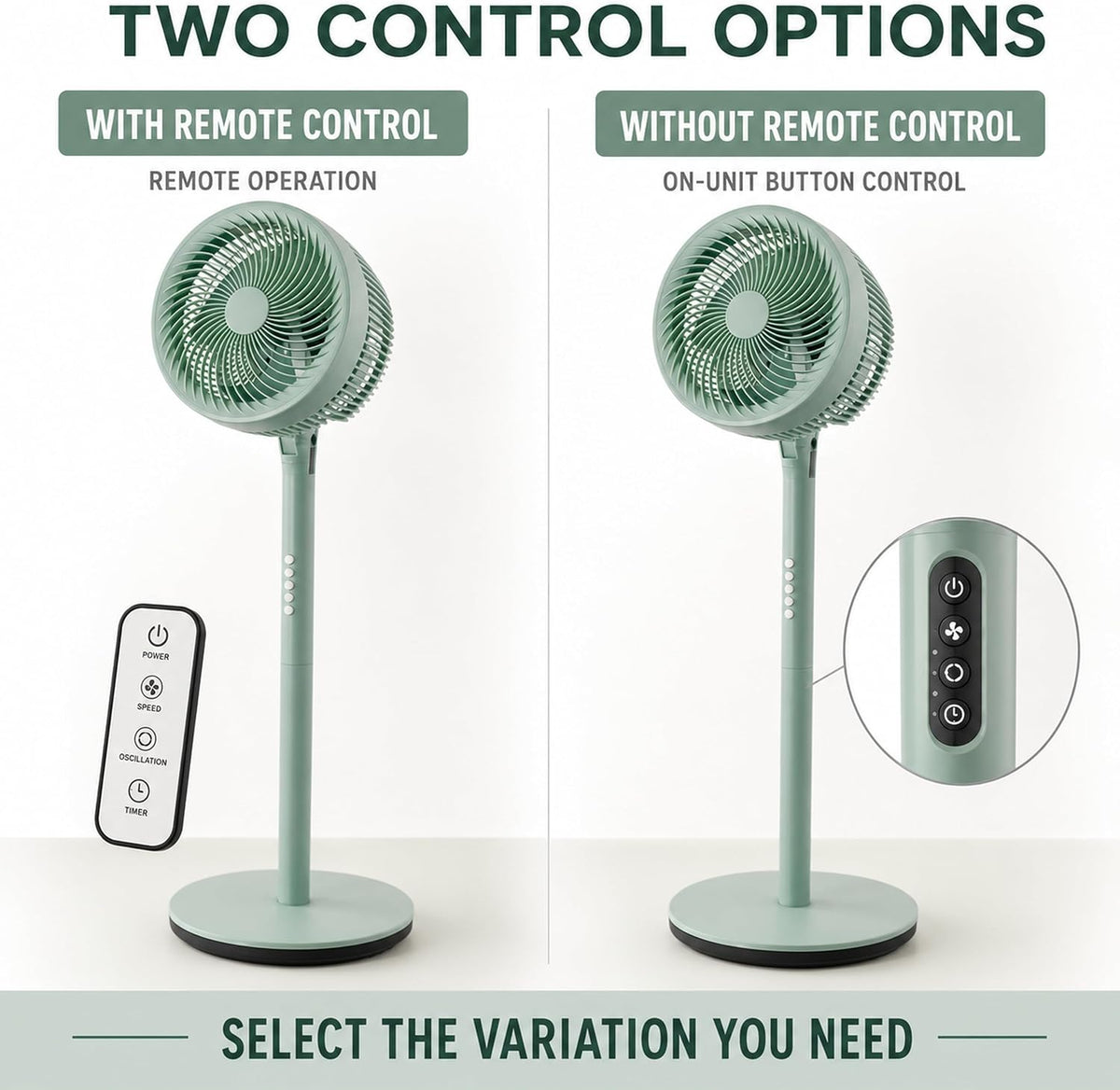TAZEET adjustable standing fan product dimensions