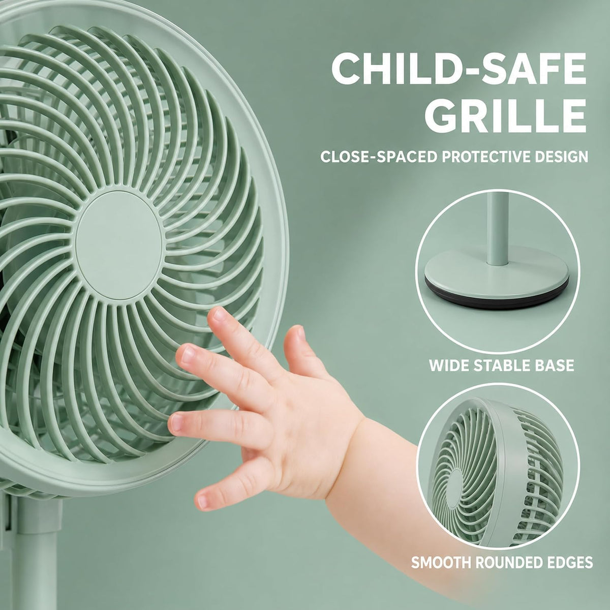 TAZEET quiet multi-speed pedestal air circulator