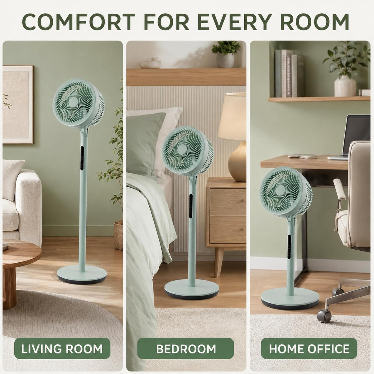TAZEET pedestal fan base and control-panel details