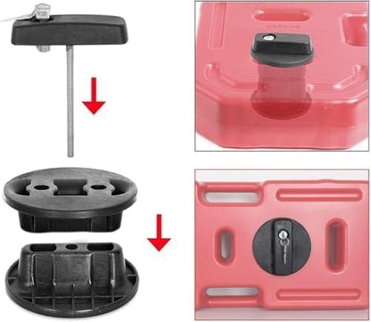 TAZEET 10 litre lockable portable fuel container and mounting bracket — gallery view 3