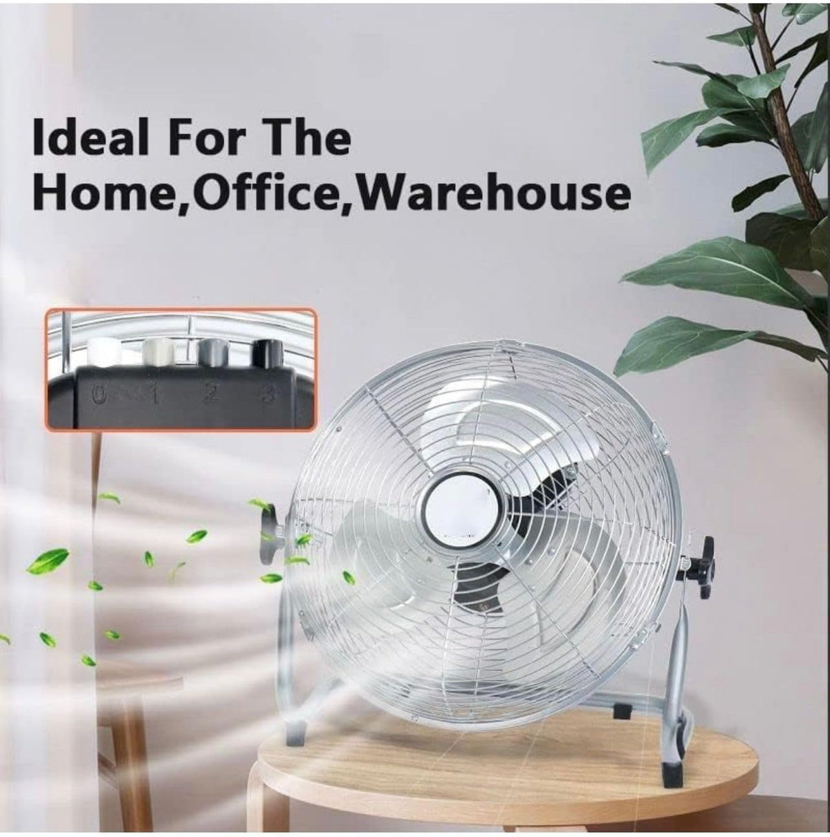 12-inch heavy-duty metal floor fan – gallery view 2
