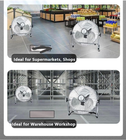 12-inch heavy-duty metal floor fan – gallery view 5