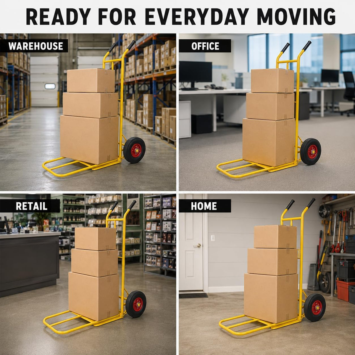 TAZEET orange 200 kg hand truck trolley — gallery view 4