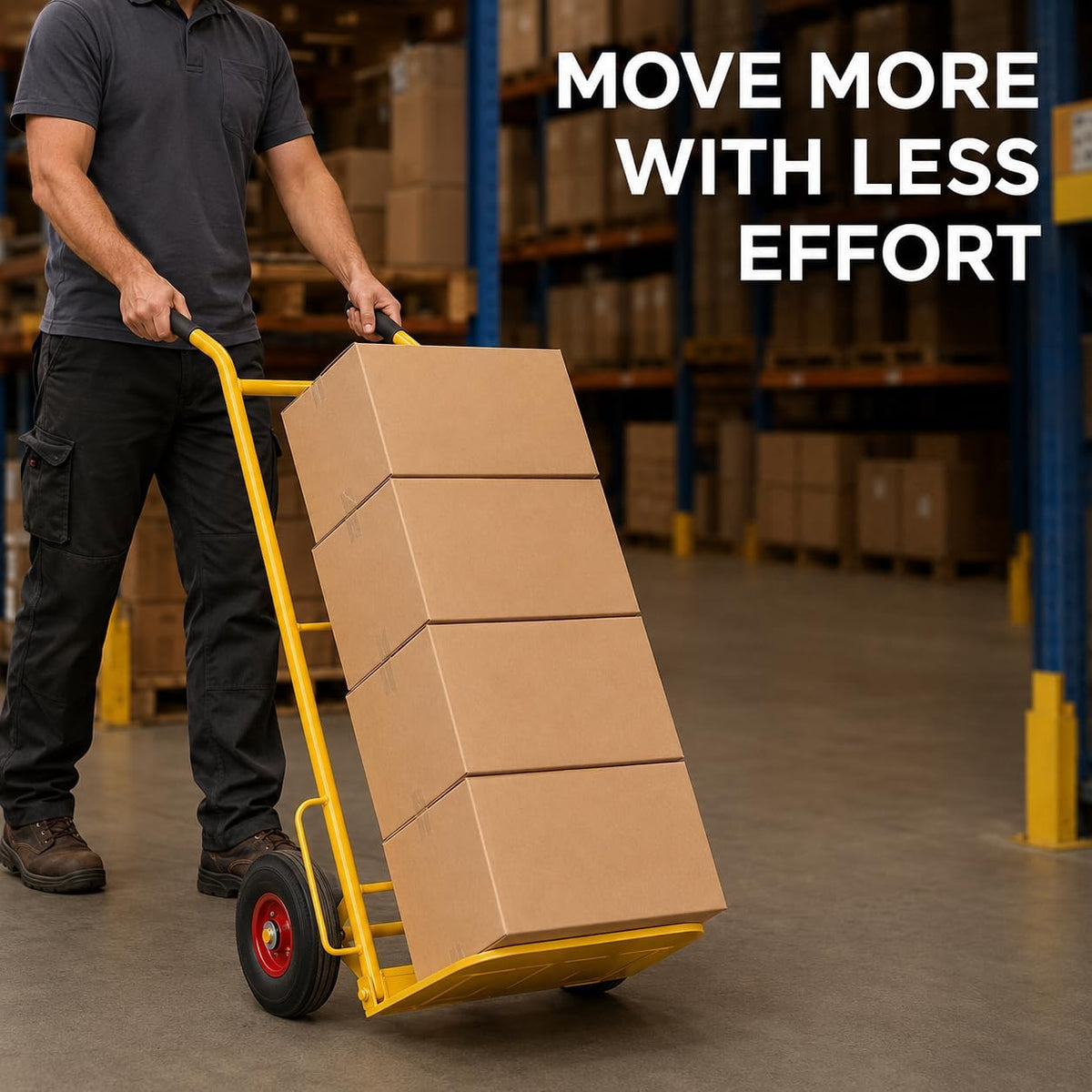 TAZEET orange 200 kg hand truck trolley — gallery view 5