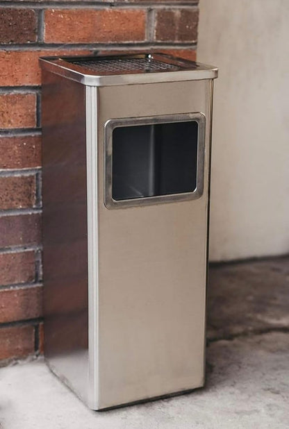 TAZEET 30-gallon stainless steel commercial dustbin