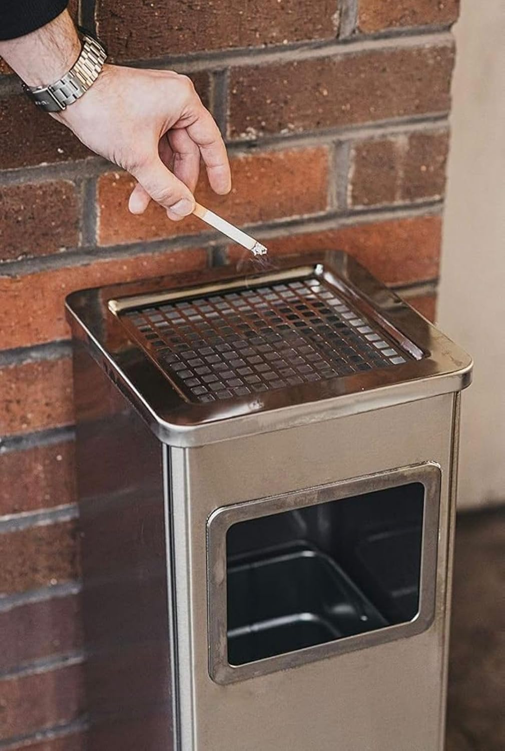 TAZEET commercial standing dustbin with front waste opening