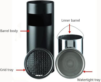 TAZEET round dustbin removable inner bin and top components