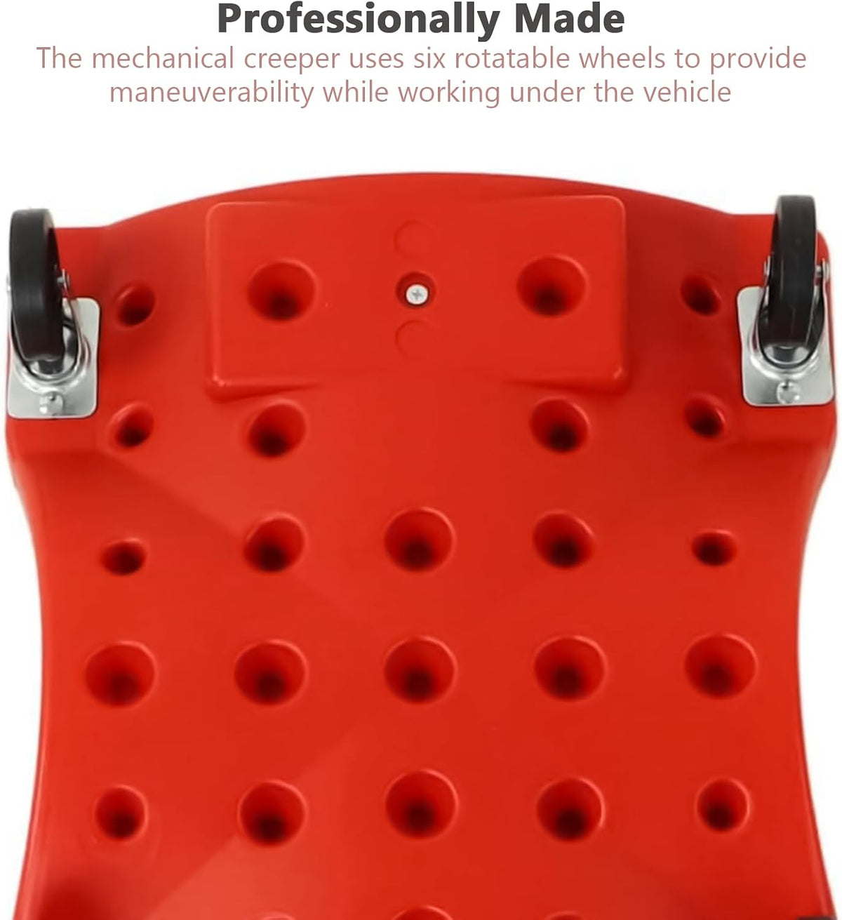 TAZEET red 40-inch mechanic creeper board with padded headrest — gallery view 4
