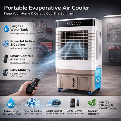 TAZEET 60 litre portable evaporative air cooler — gallery view 4