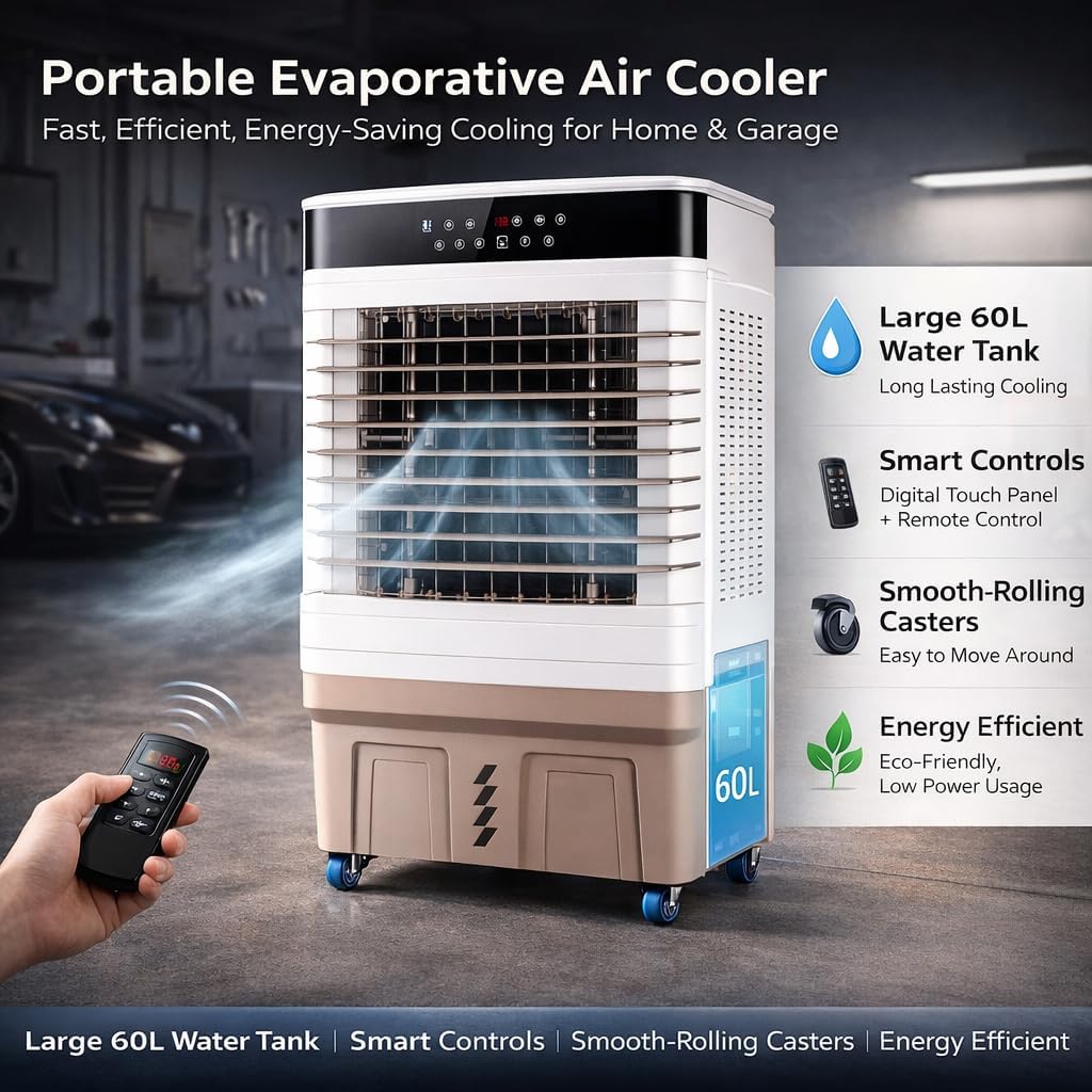TAZEET 60 litre portable evaporative air cooler — gallery view 6