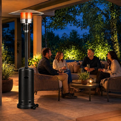Black 87-inch gas patio heater – gallery view 2