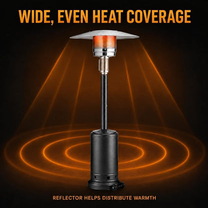 Black 87-inch gas patio heater – gallery view 6