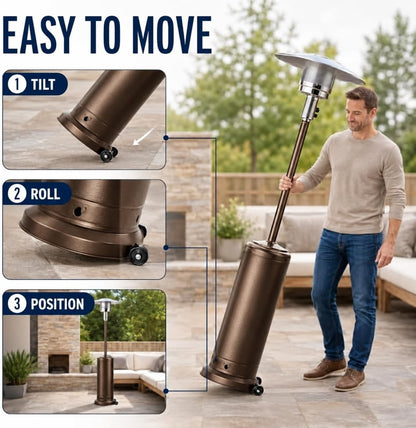 Bronze 87-inch gas patio heater – gallery view 7