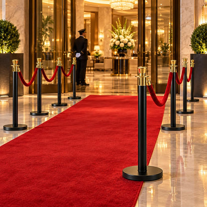Black and gold queue barrier stanchion – gallery view 2