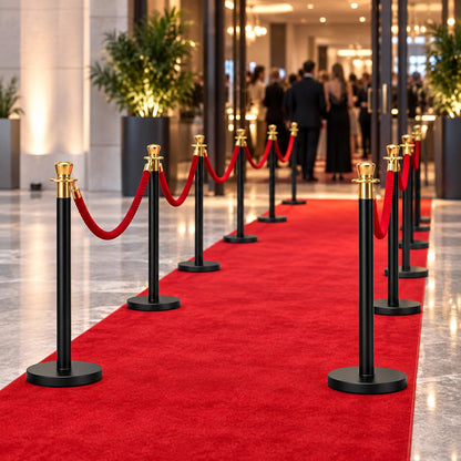 Black and gold queue barrier stanchion – gallery view 3