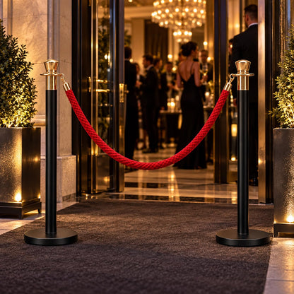Black and gold queue barrier stanchion – gallery view 7